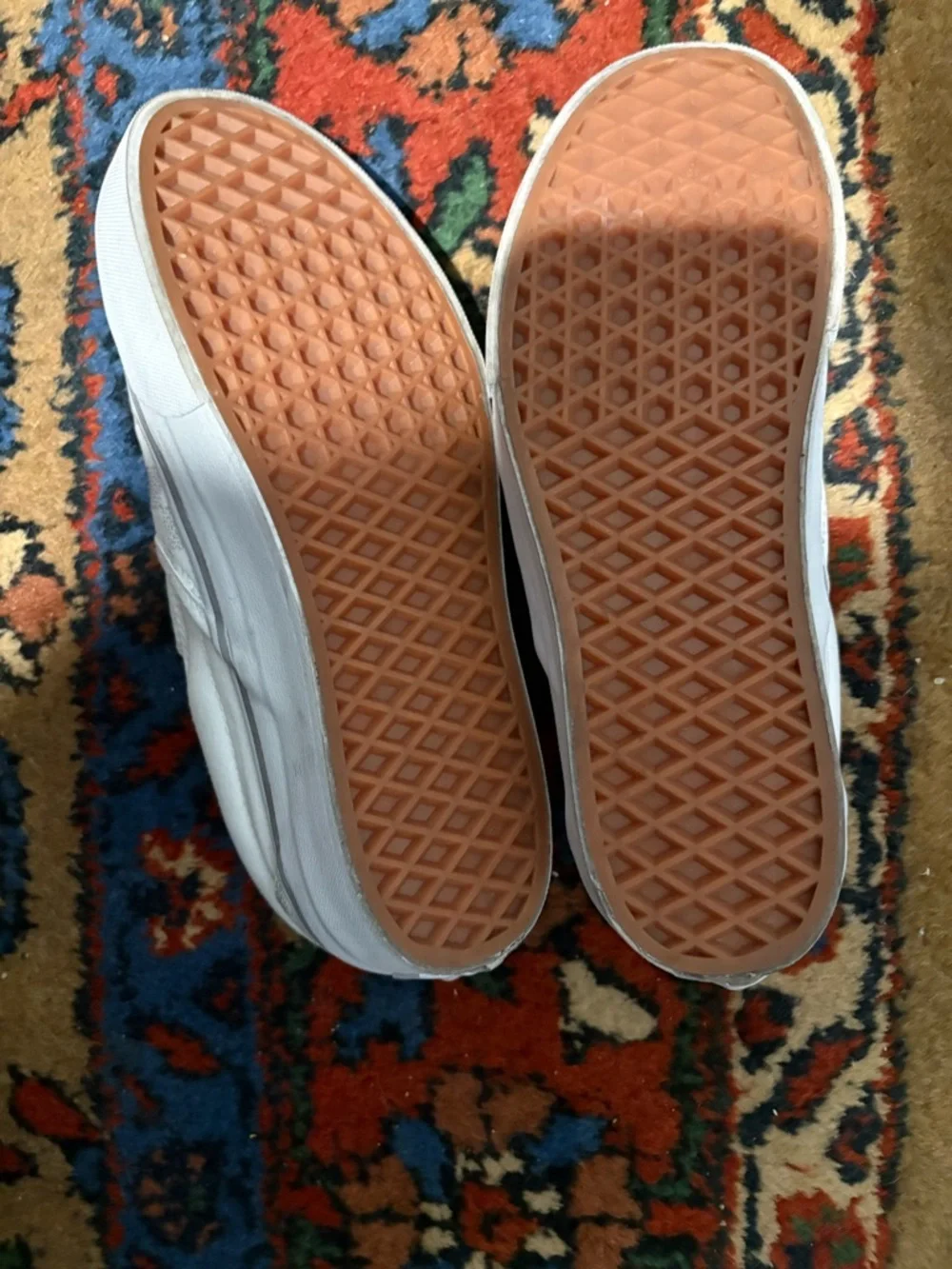 Vans Platform Slip-On Checkerboard Sneakers - White/Sparkle - Picture 4 of 6